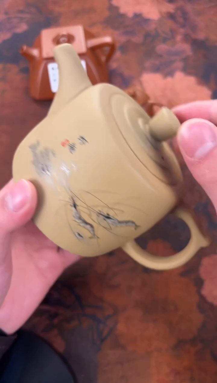 茶杯紫砂-虾趣井栏壶