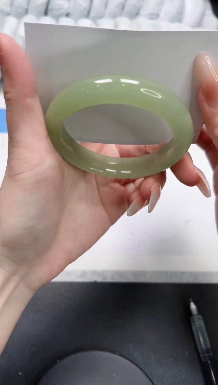 石英质玉未镶嵌手镯301-56.7东陵玉