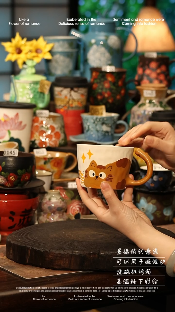 陶瓷景德镇高温釉下彩手工手绘款式@A0762@