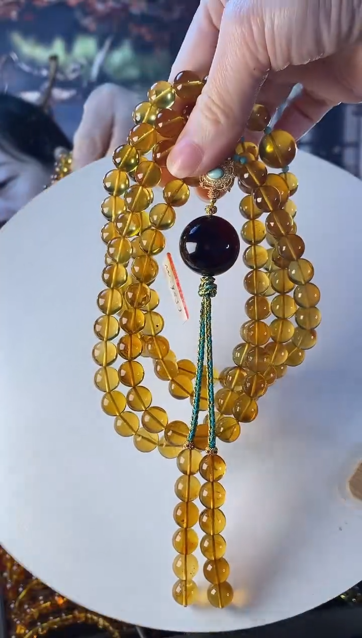 【闪购商品】琥珀颈饰未镶嵌茶珀设计款9+108+