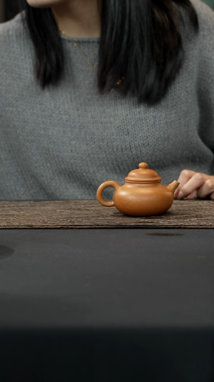 【闪购商品】紫砂茶壶黄降坡容天壶150cc