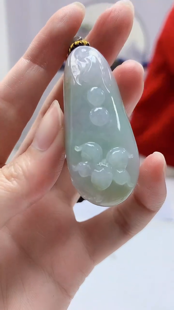 【闪购商品】定制翡翠未镶嵌4902zm-毛货挂件180