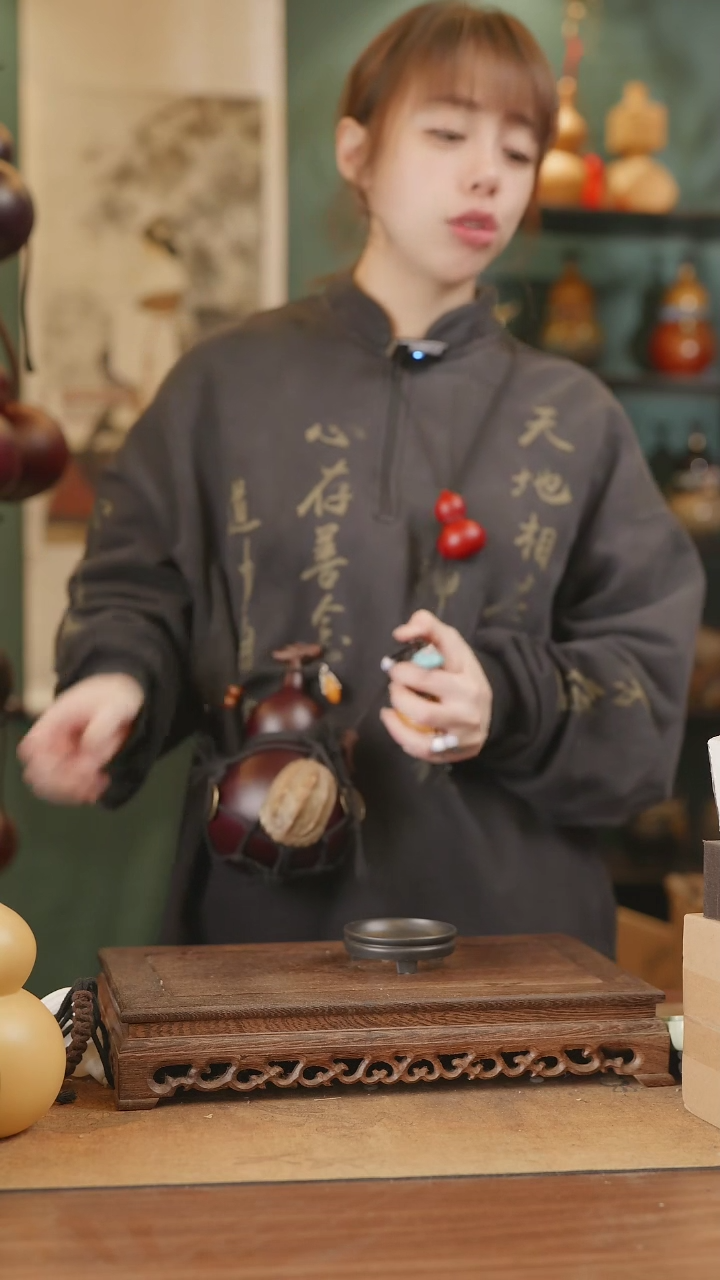 【闪购商品】159号精品天然大漆工艺防渗内胆酒葫芦~