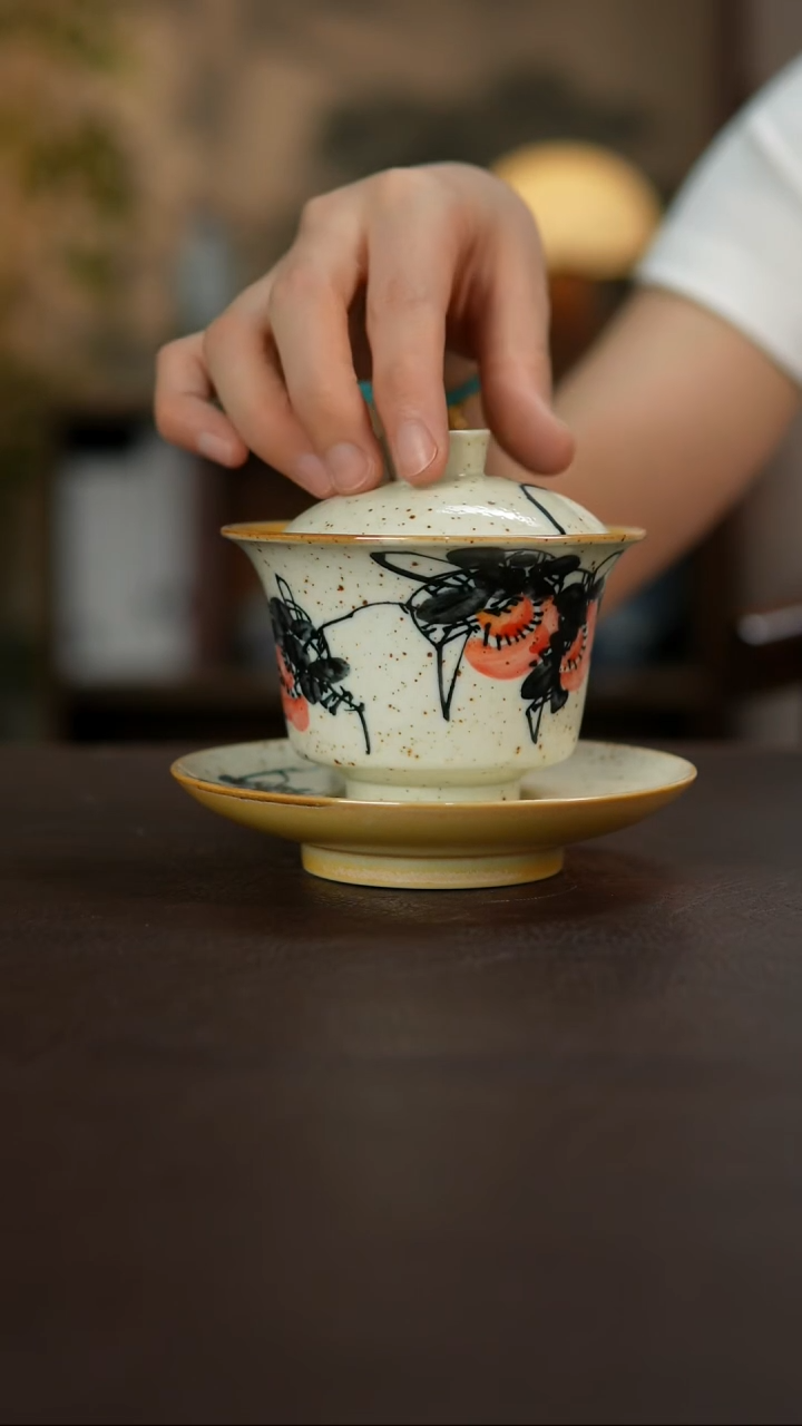杯景德镇陶瓷杯碗柴烧多人