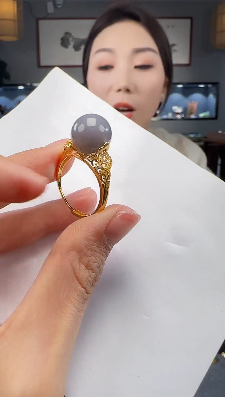 【闪购商品】和田玉戒指银S925镶嵌1