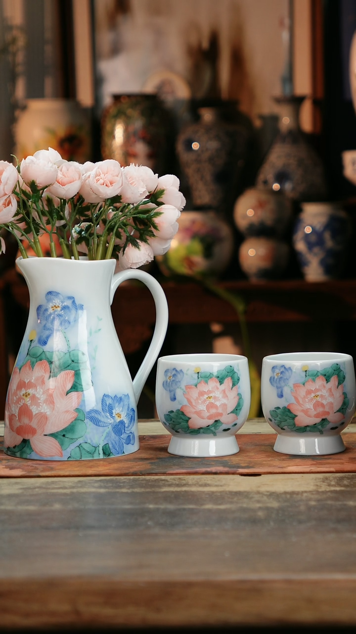 【闪购商品】瓷片景德镇纯手工釉下彩精品花瓶