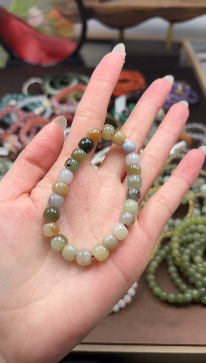 【闪购商品】和田玉手串未镶嵌卡8 老型珠  