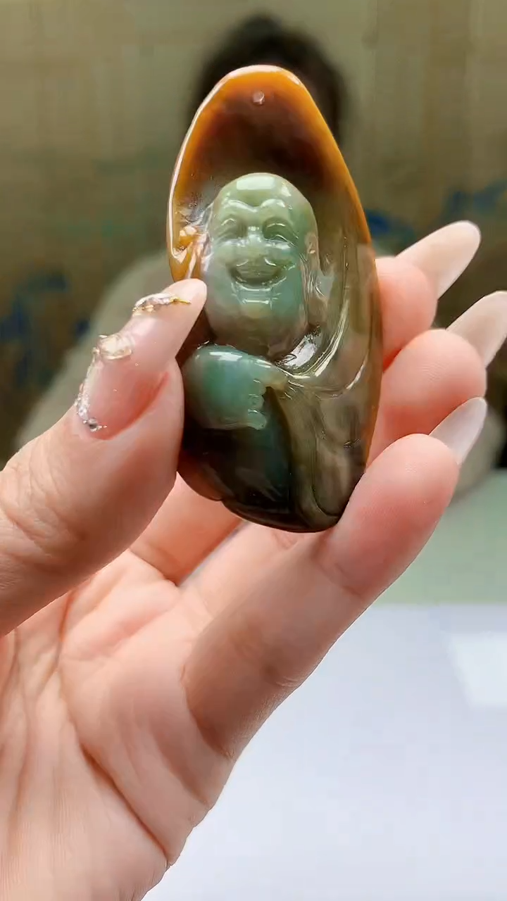 【闪购商品】定制翡翠未镶嵌4902ty-毛货挂件130