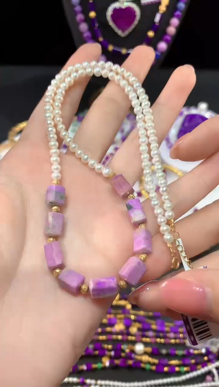 苏纪石（舒俱来）18K金镶嵌.项链