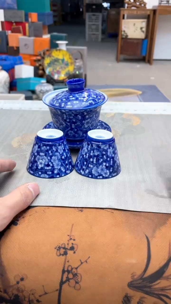 【闪购商品】@@@@@@@@@@@景泰蓝冰梅盖碗+2