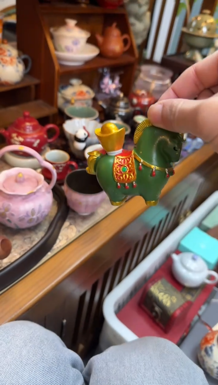 摆件陶茶具茶具茶具元宝绿马