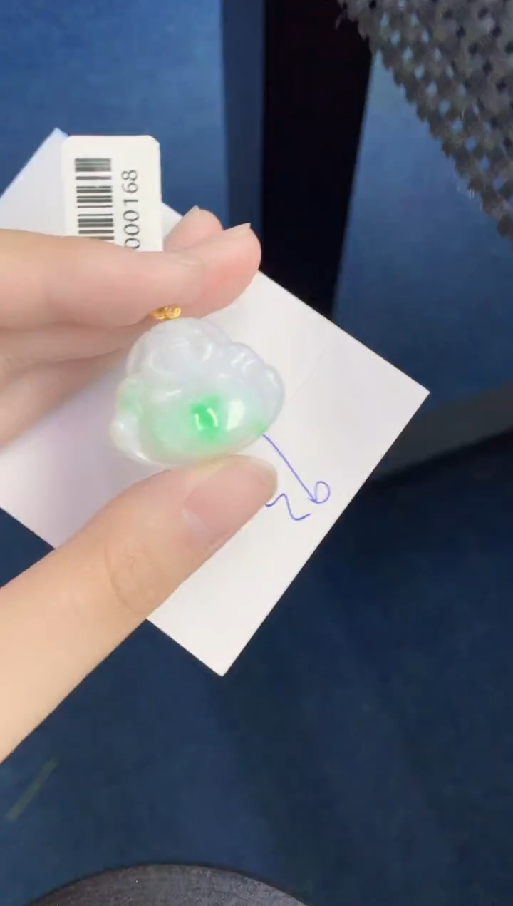 翡翠18K金镶嵌颈饰000000000