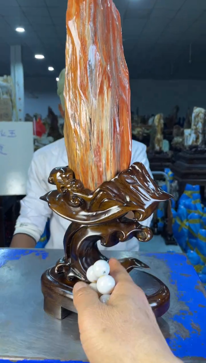 未镶嵌摆件硅化玉36