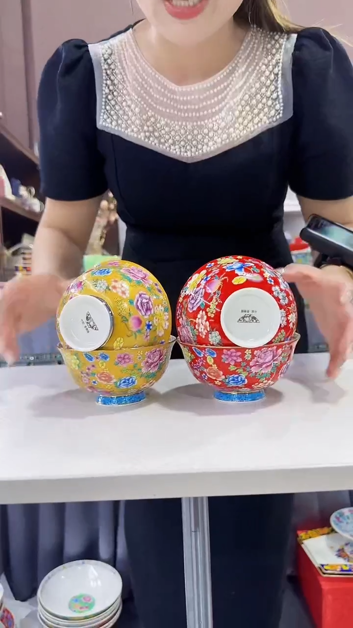 瓷片4.5英寸饭碗4个景德镇餐具