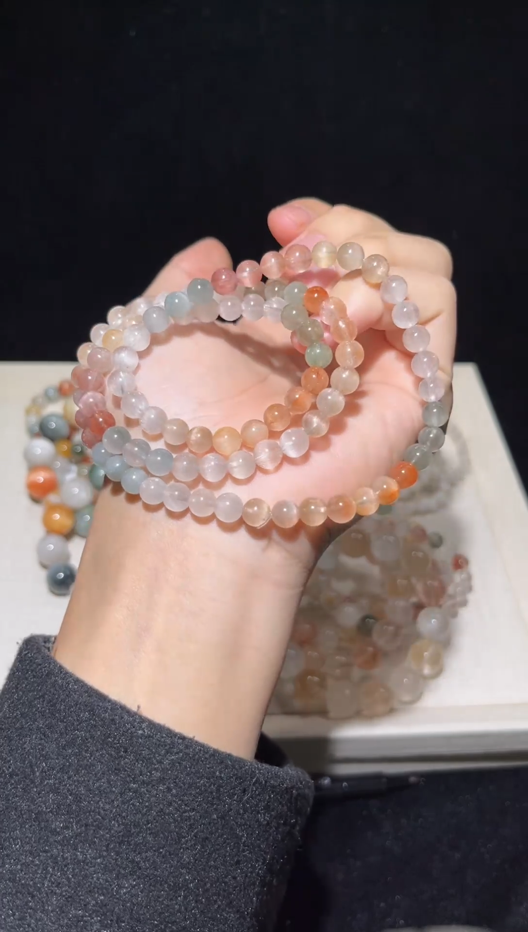 未镶嵌手串水晶37彩兔毛出厂价默认微瑕不退换6+