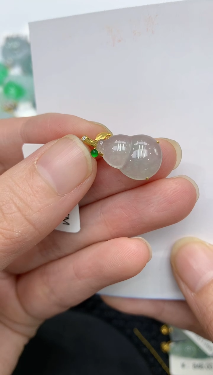 【闪购商品】翡翠颈饰18K金镶嵌111111111