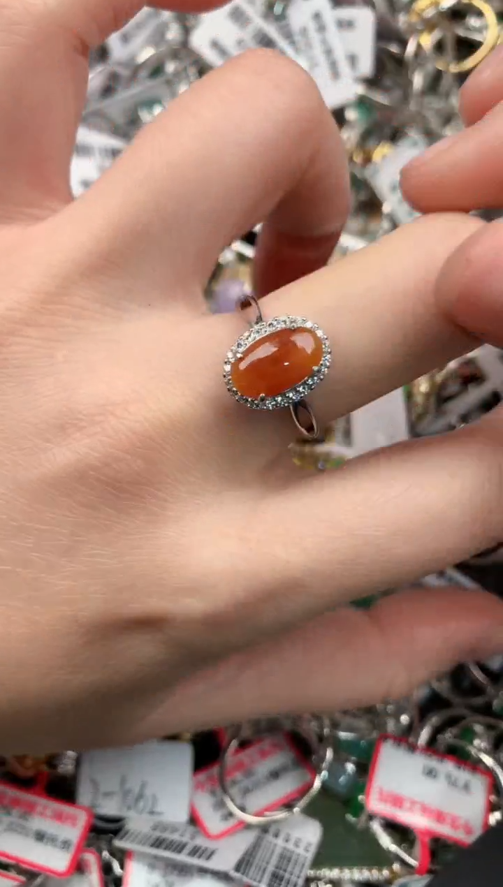 银S925镶嵌戒指翡翠11-11    6