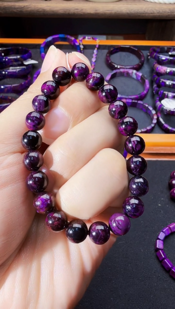 苏纪石（舒俱来）未镶嵌南非老矿手串卡9+@多样性发其一