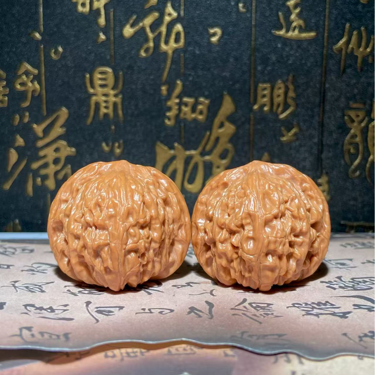 文玩核桃把件磨盘边36肚34高32