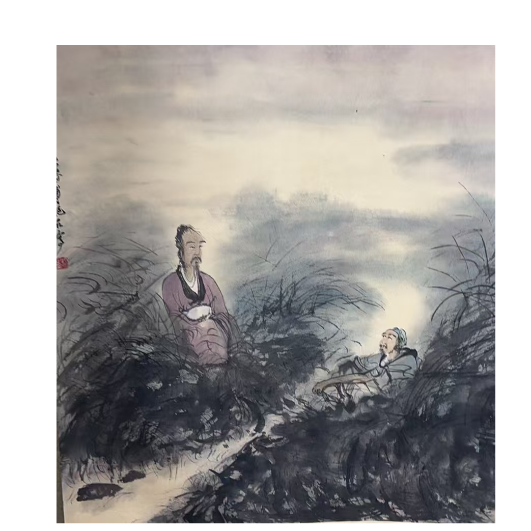 傅老款 山水挂轴68×68约4.1平尺