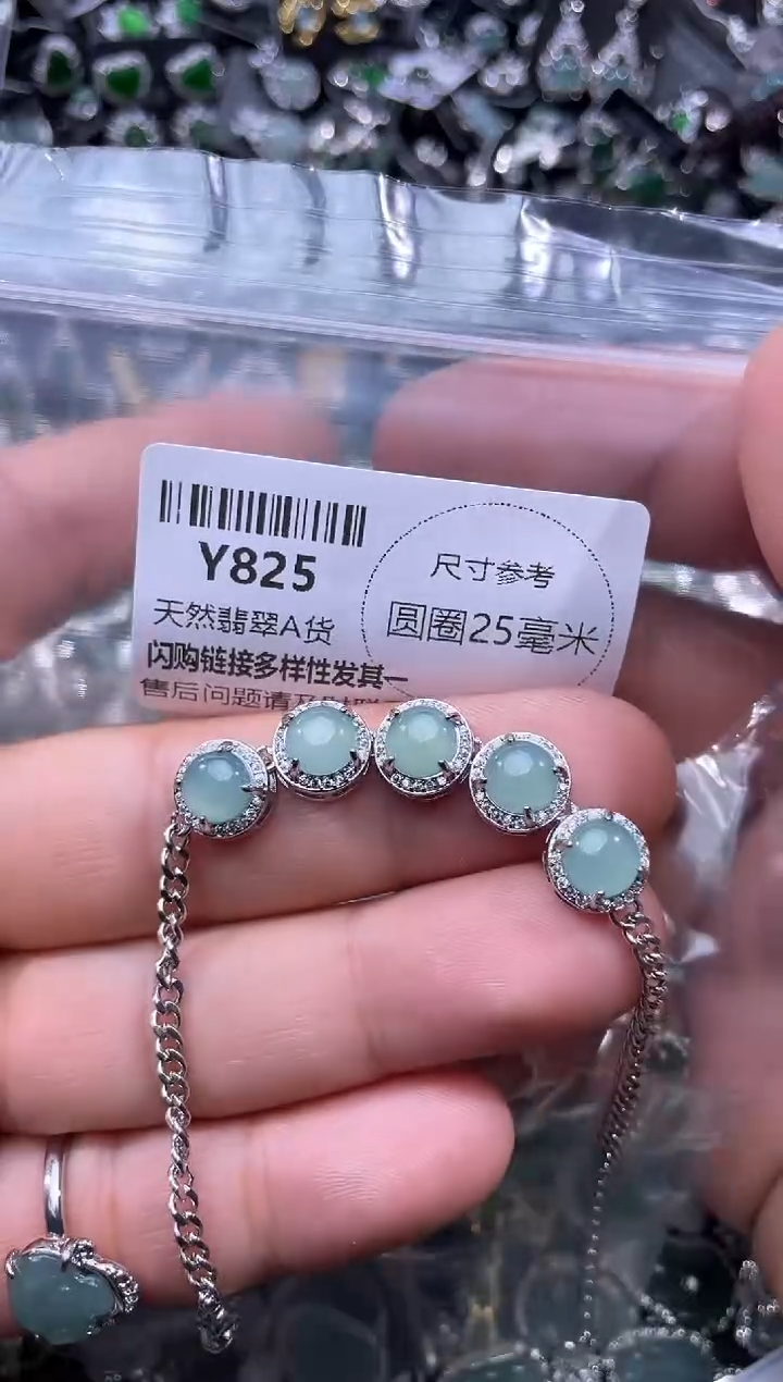 【闪购商品】翡翠颈饰未镶嵌Y825手链