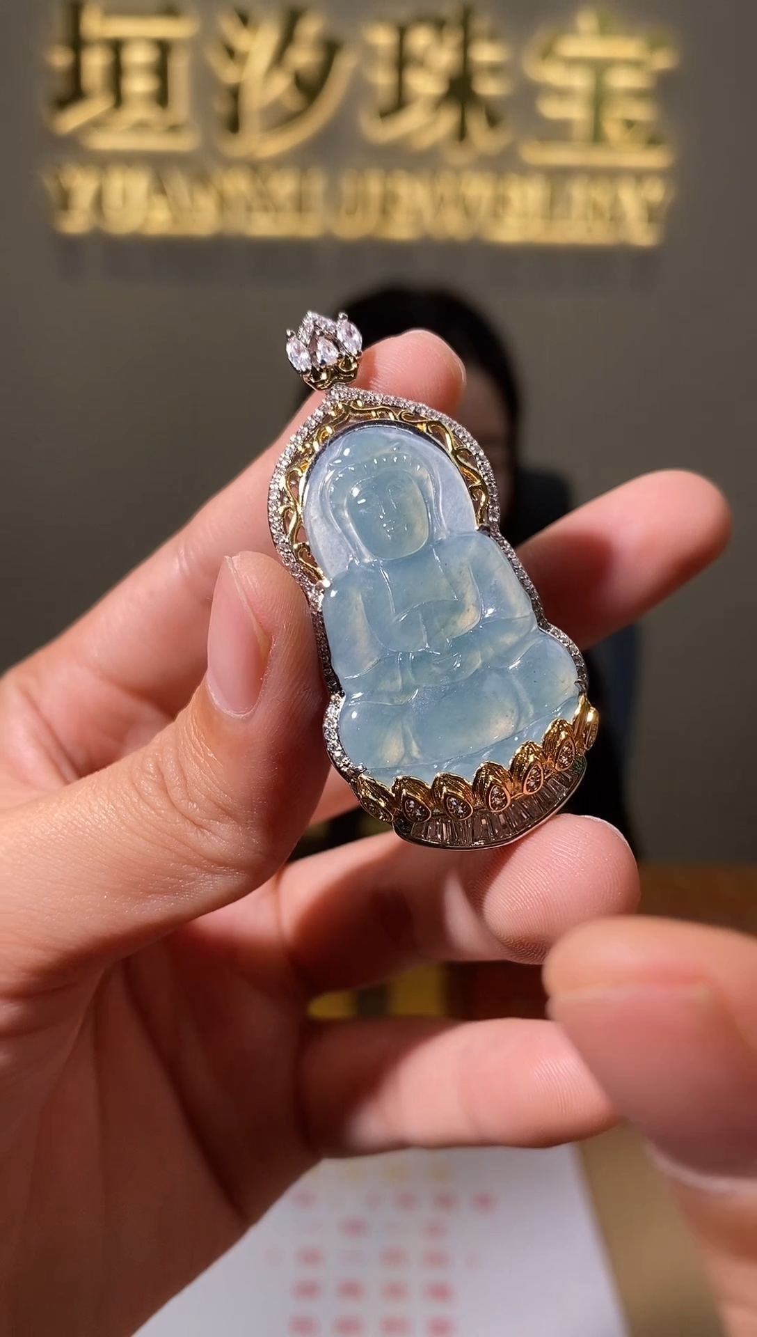 【闪购商品】翡翠颈饰合金天然A货翡翠