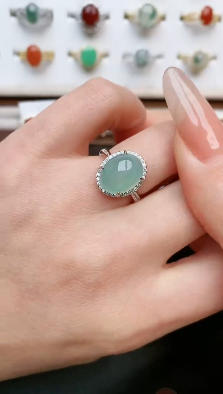 【闪购商品】翡翠戒指银S925镶嵌....