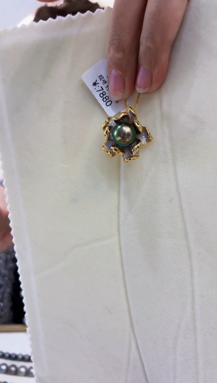 【闪购商品】海水珍珠颈饰银S925镶嵌12mm