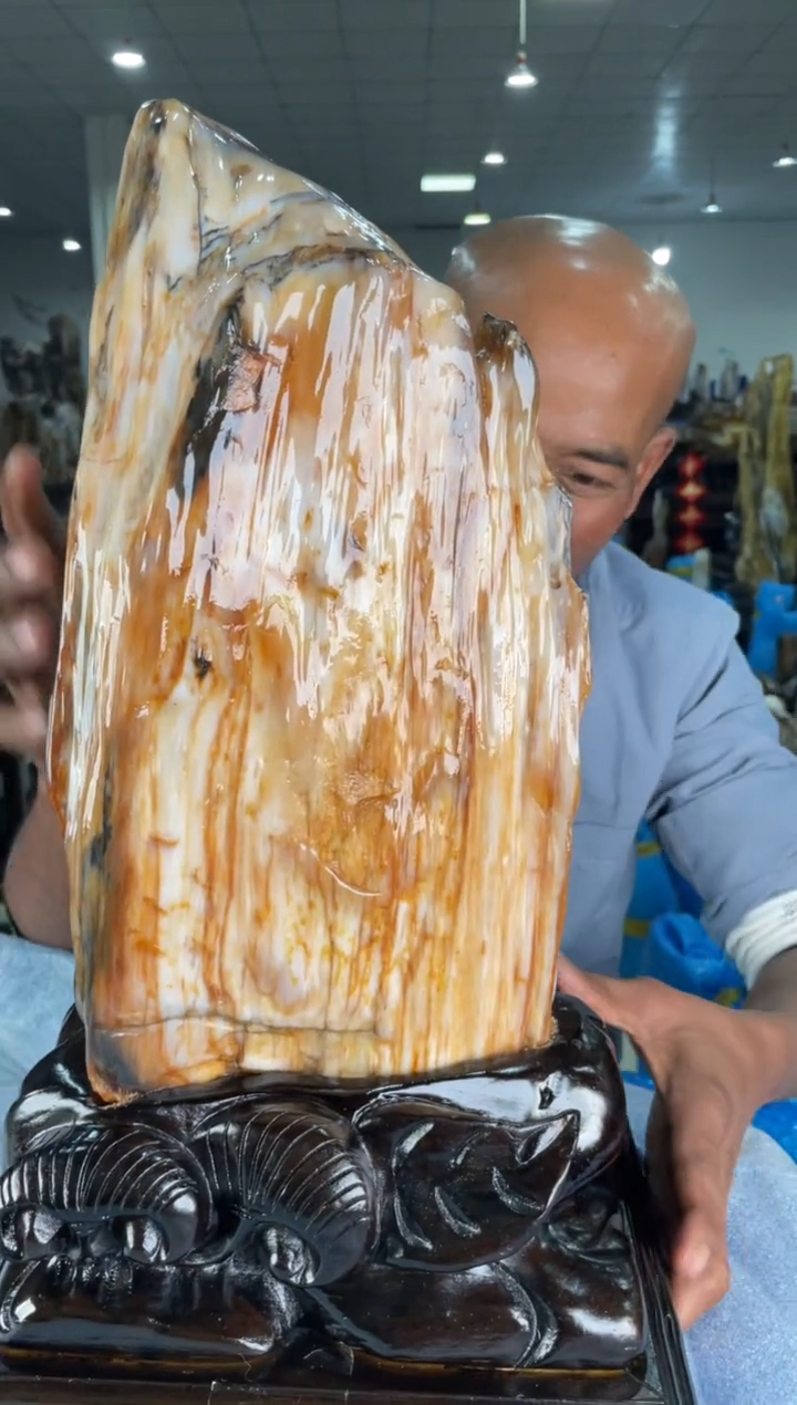 【闪购商品】硅化玉摆件未镶嵌82