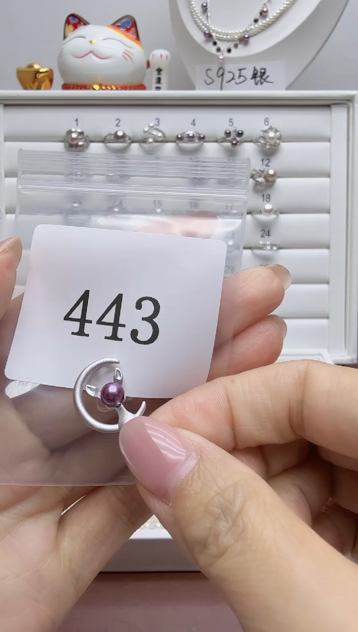 吊坠(不含链)银S925镶嵌淡水珍珠燕**好443