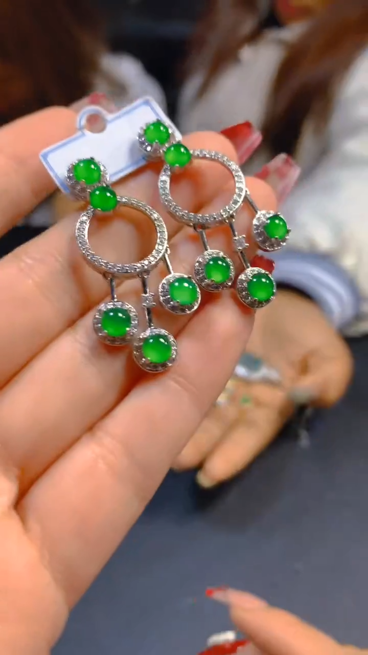 【闪购商品】翡翠耳饰未镶嵌0531704027多样性发一