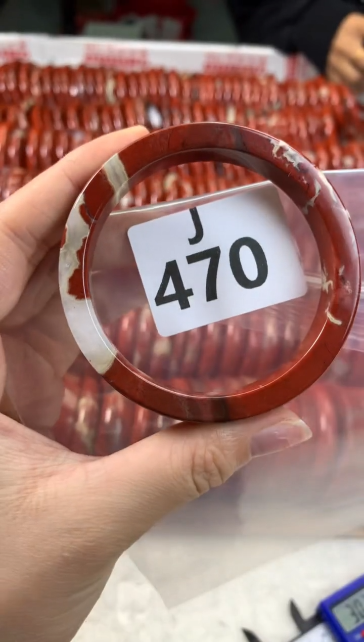 【闪购商品】碧石红碧石手镯J未镶嵌470-58