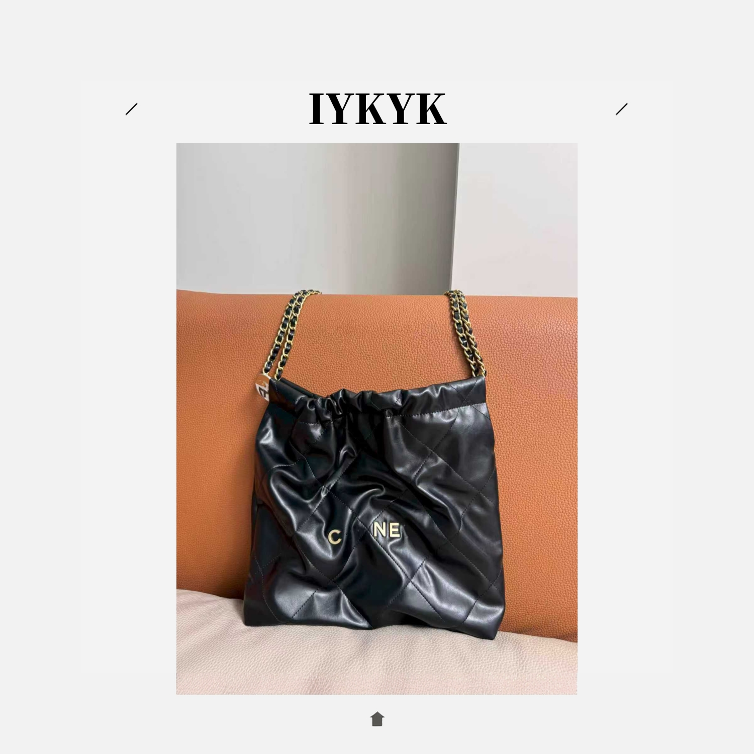 IYKYK 22bag  垃圾袋女士包包时尚黑色抽绳腋下单肩包包
