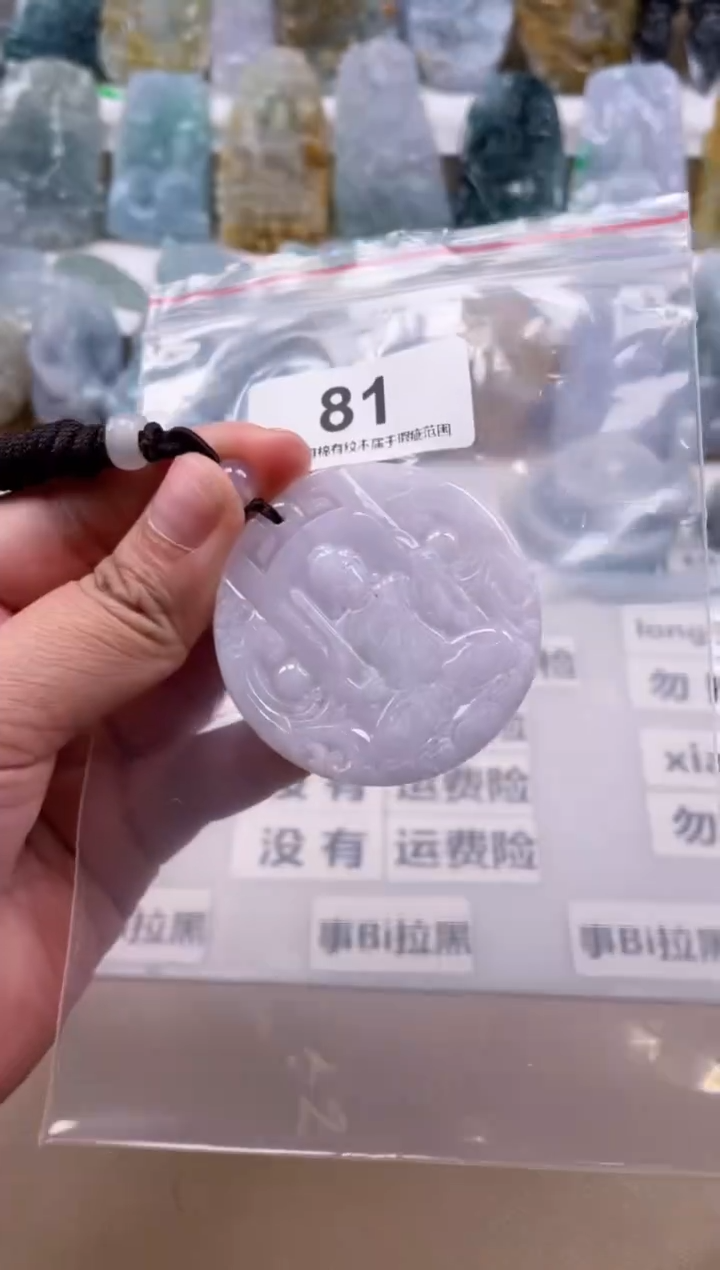 【闪购商品】翡翠颈饰未镶嵌天然缅甸A货翡翠81