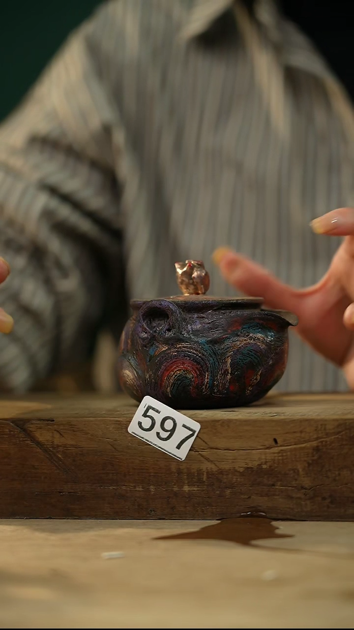 【闪购商品】瓷片新品设计师手作款 大漆手刷系列 小钱