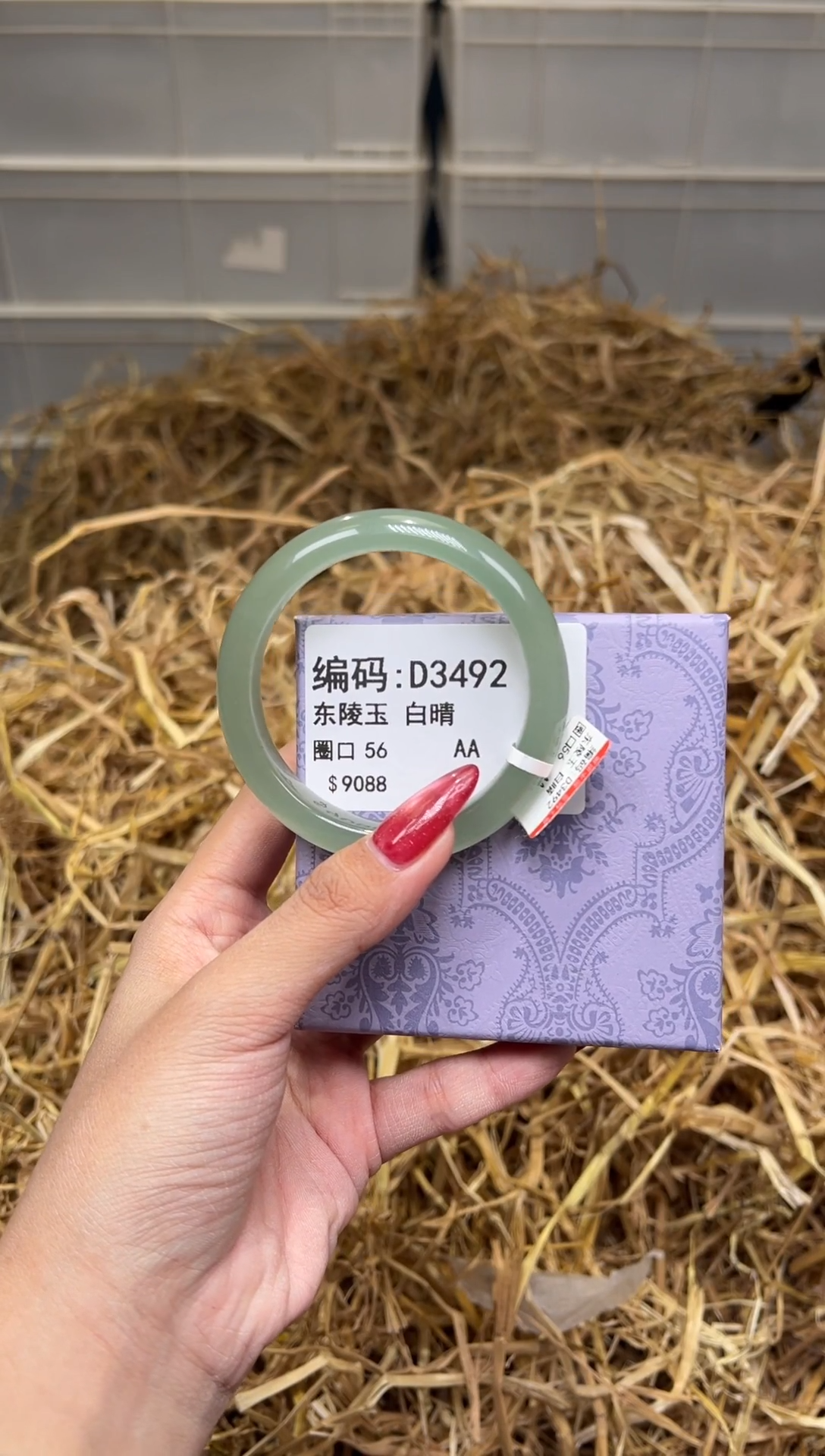 未镶嵌手镯石英质玉D3492