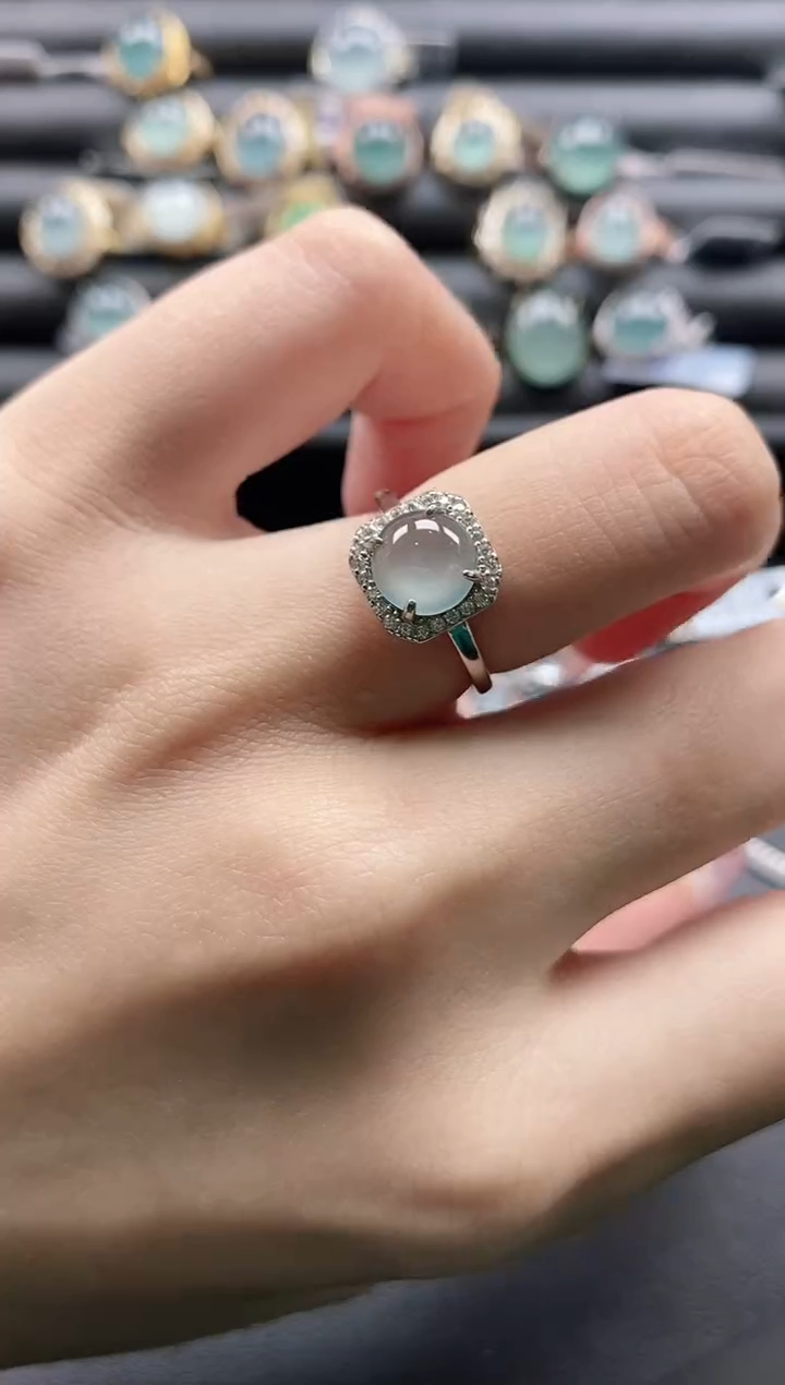 【闪购商品】翡翠戒指银S925镶嵌1111