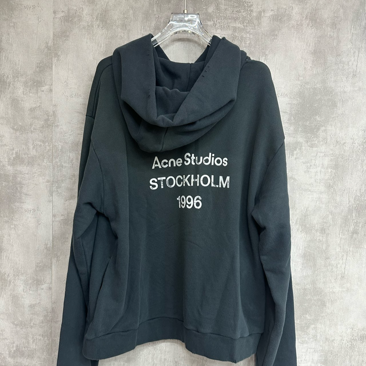 全新未使用 YSL/圣罗兰 Acne Studios 1996黑色连帽卫衣 L码 