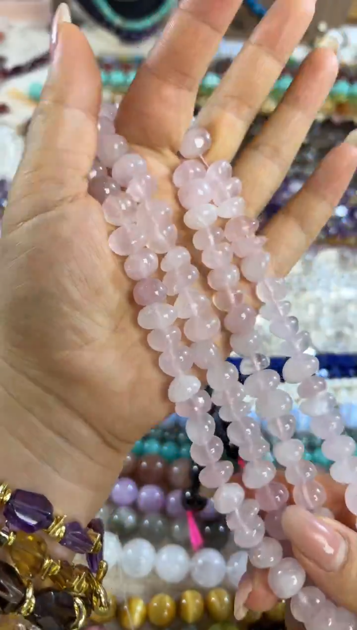 未镶嵌玛瑙/玉髓珠宝半成品粉水糖豆