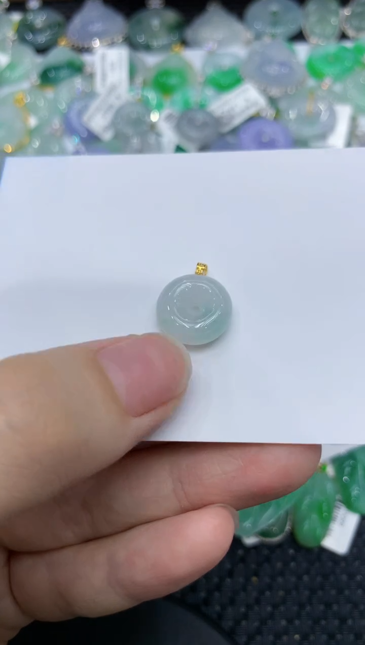 【闪购商品】翡翠颈饰18K金镶嵌111111111