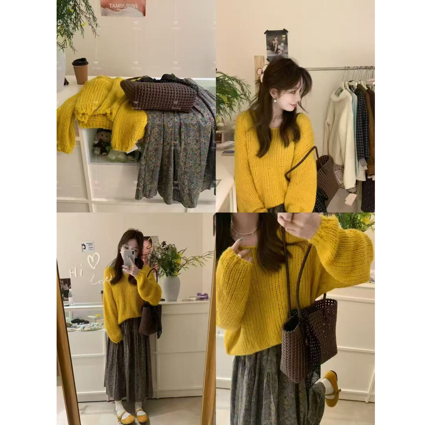 【酥酥专属】宽松宽松型慵懒风薄款秋冬毛衣时尚休闲风时尚套装-66