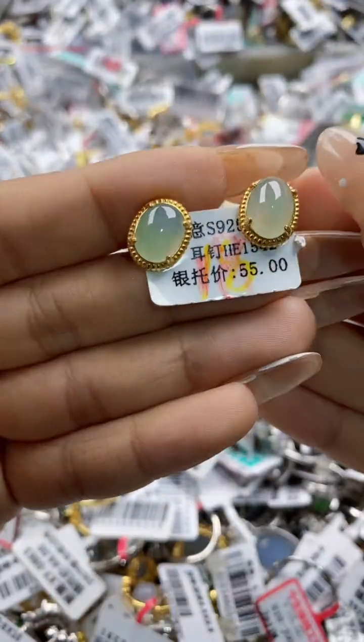 翡翠戒指银S925镶嵌100000   6