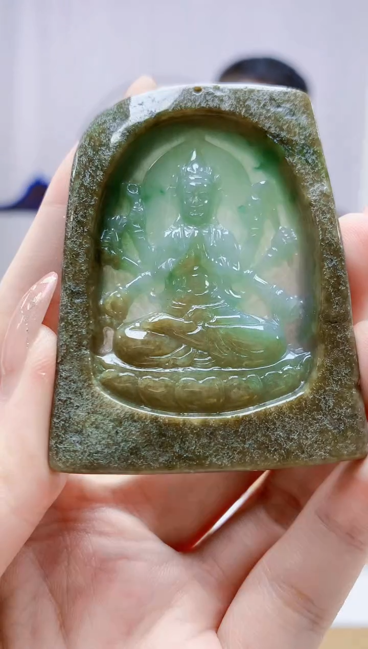 未镶嵌定制翡翠4898jw-毛货挂件35