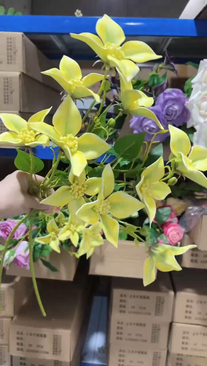 2枝黄色油画百合