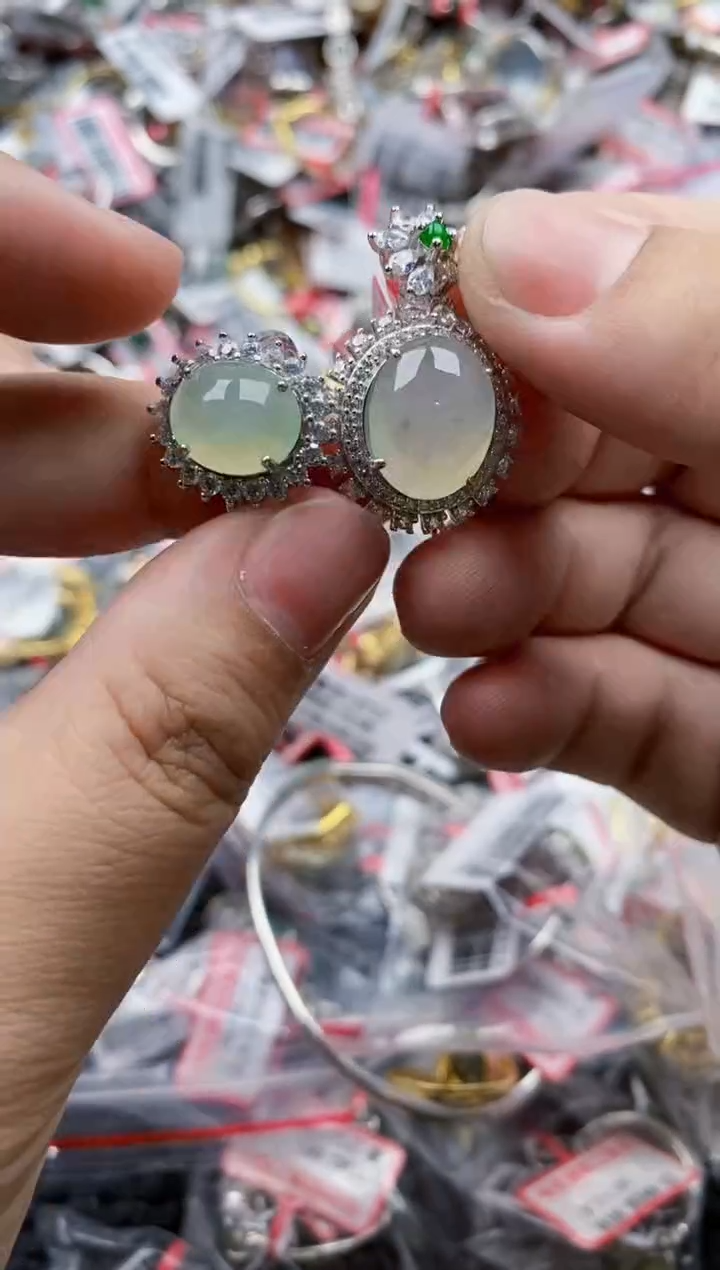 翡翠银S925镶嵌戒指222222---3444444