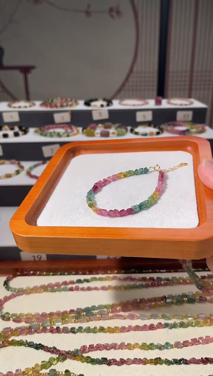 未镶嵌手链碧玺霓*6418