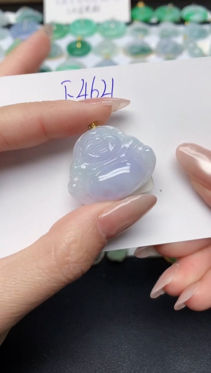 颈饰18K金镶嵌翡翠天然缅甸A货翡翠百元以上9元证书费自理