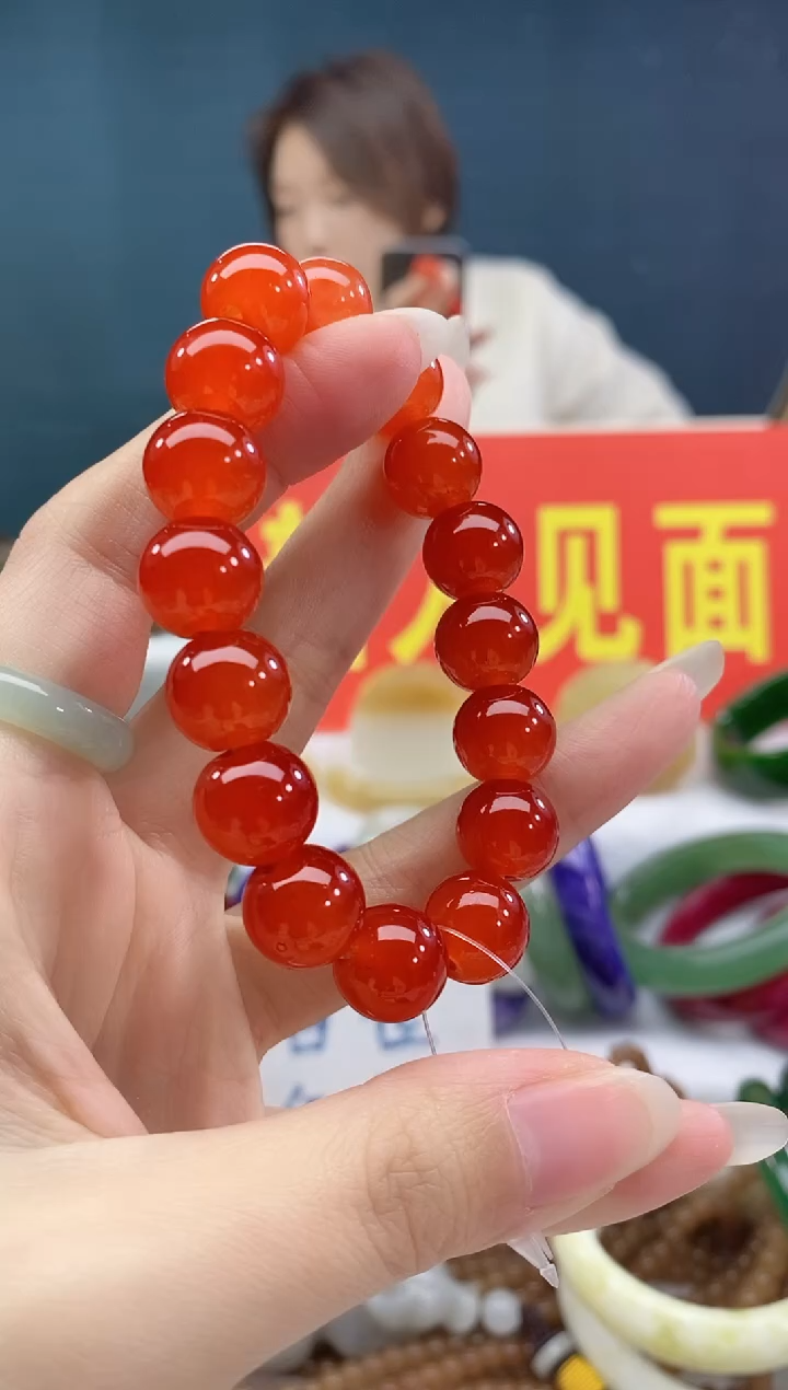 【闪购商品】玛瑙/玉髓手链合金12