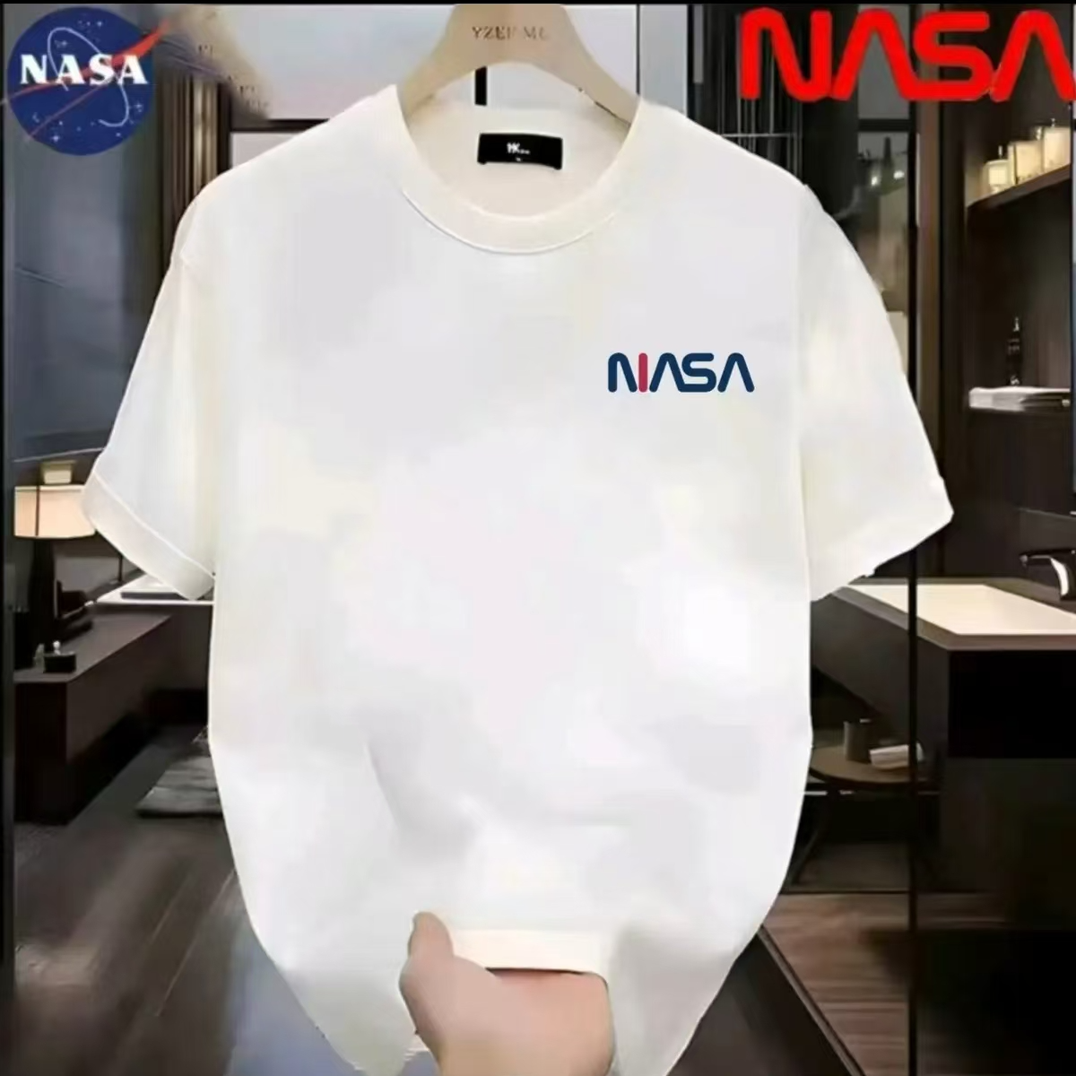 NASA联名夏季圆领短袖T恤微宽松时尚男女同款休闲百搭08