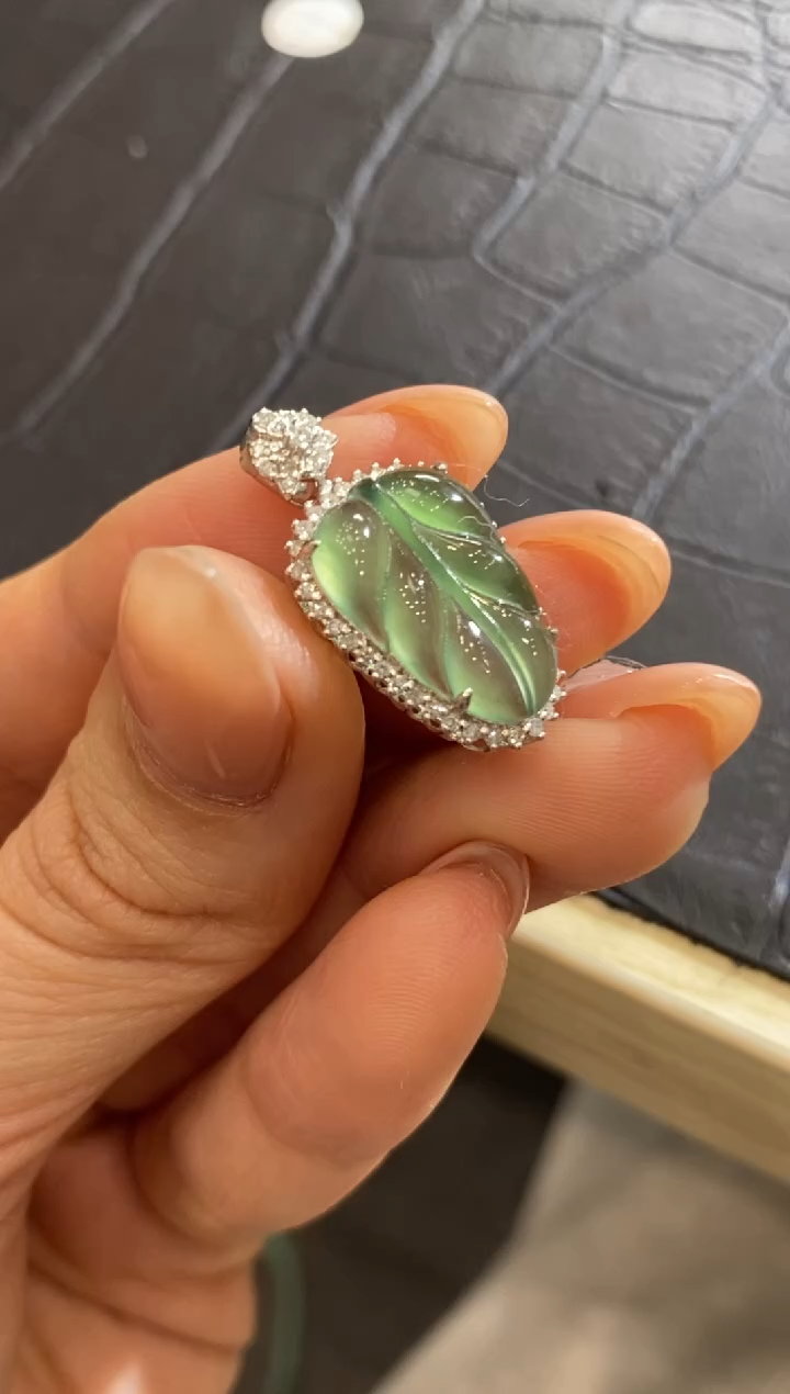 【闪购商品】翡翠颈饰18K金镶嵌收到货48小时鉴赏期（超时不退不换）